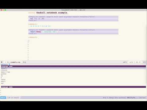 Org-babel haskell notebook example