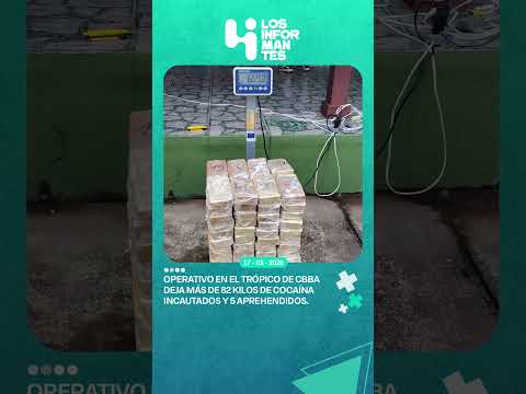 Decomisan más de 82 kilos de cocaína y aprehenden a cinco en el Trópico