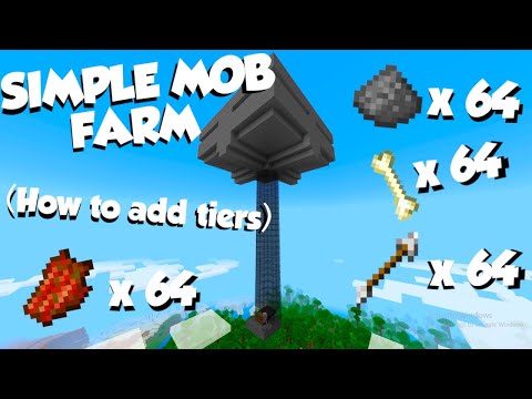 NC MC - How To Build An EASY Mob Farm/Grinder! - Minecraft: Bedrock Edition