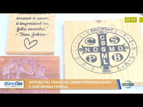 Artesão faz tábuas de carnes personalizadas e com aroma especial 25 01 2022