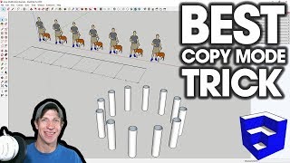 BEST SketchUp Array Copy Mode Trick