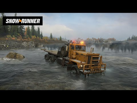 Snowrunner Walkthrough Part 18 in Co-op I Across the River and Lost Trailer. [1440p 60FPS]
