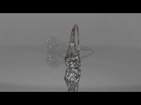 1920 GIA Certified 1.50ct G-VVS2 Cut Diamond in Platinum Intricate Diamond Setting VEG#341