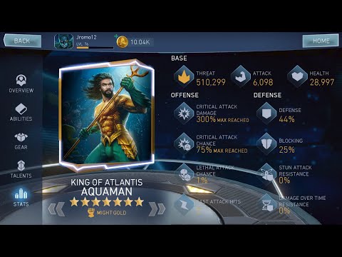 Promoting King Of Atlantis Aquaman to 7  stars (injustice 2 mobile)