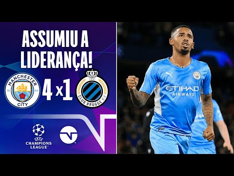 Gols e lances de Manchester City x Club Brugge