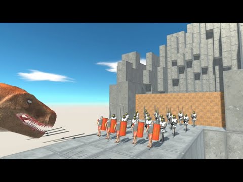 ANCIENT HUMANS Army as Pig Protector vs Army from ALL UNITS Animal Revolt Battle Simulator