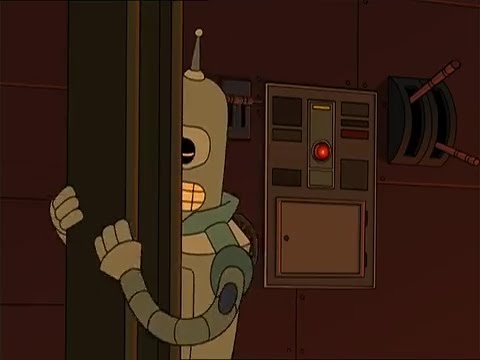 Bender falls in love with the ship - Futurama