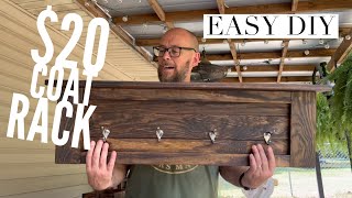 Easy DIY Coat Rack for under $20