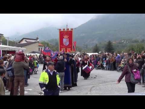 1^PARTE : FIERA DI S. LUCA DEMONTE (CN) SBANDIERATORI E MUSICI S. DAMIANO D'ASTI. 13 - 10 - 2013.
