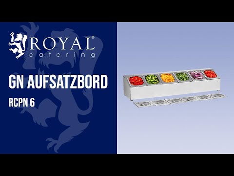 Video - GN Aufsatzbord - inkl. 6 GN 1/6 Behälter mit Deckel