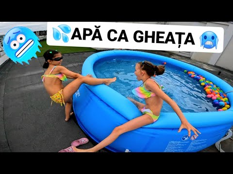 Piscină pentru copii 💦 AM SĂRIT prima dată la bazin anul acesta / challenge cu apa VLOG copii video