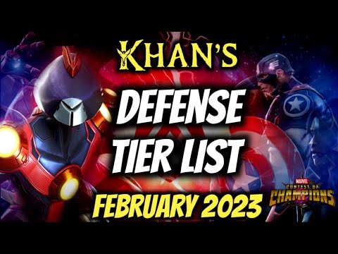 MCOC Khan's Defense Tier List February 2023 | Marvel Contest of Champions | Best Defenders