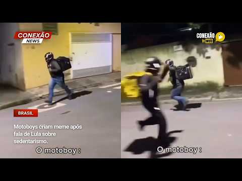 Vídeo: Motoboys criam meme após fala de Lula sobre sedentarismo.