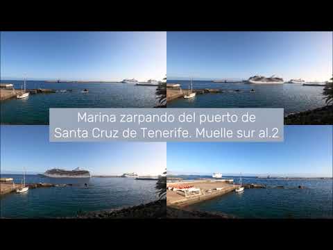 Marina zarpando del puerto de Santa Cruz de Tenerife  Muelle sur al 2