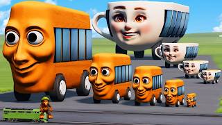 Download lagu Big & Small Tung Tung Sahur Bus vs Italian Brainrot Buses vs Eating Brainrot & Trains | BeamNG.Drive mp3
