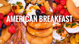 Small easy AMERICAN BREAKFAST from our Street food be like🥞full recipe in description| CHEFKOUDY