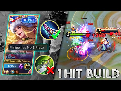NEW ONE SHOT BUILD!!😮 | BROKEN BUILD | TOP GLOBAL FREYA | FREYA BEST BUILD 2021 | MUST WATCH | MLBB✓