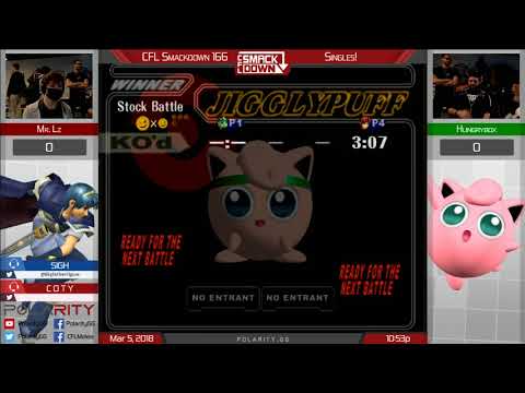 CFL Smackdown 166 Melee - MrLz (Marth) vs Hungrybox (Puff) - Winners Semis