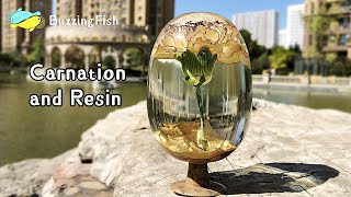 🌺 Resin Dragon Egg With Wood, Flower | Resin Art