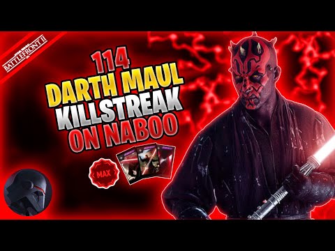 Star Wars Battlefront 2 - 114 MAX Darth Maul Killstreak (Galactic Assault - Naboo)