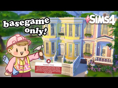 i hate base game but have some townhouses | The Sims 4 Speed Build