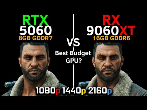 RTX 5060 vs RX 9060 XT | 1080p, 1440p, 4K | DLSS 4 vs FSR 4 | Best Budget GPU? | Gaming Test 2025