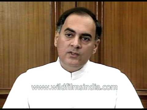 Rajiv Gandhi wishes the new government of India in an interview