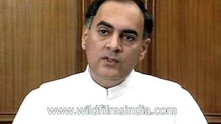 Rajiv Gandhi wishes the new government of India in an interview