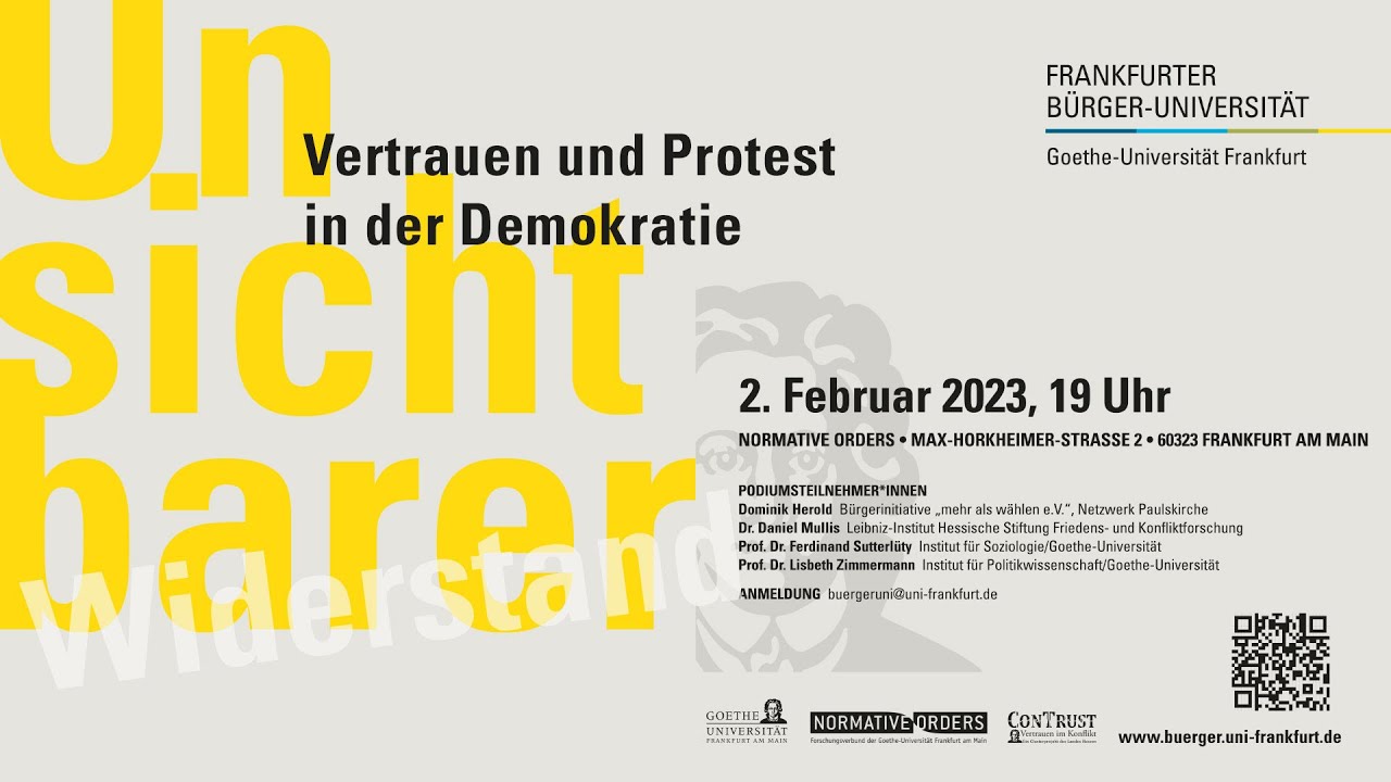 Unsichtbarer Widerstand – Vertrauen und Protest in der Demokratie