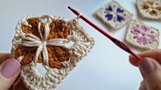 Motivo all'uncinetto bello e alla moda... Lavoriamo a maglia dai resti del cavo...