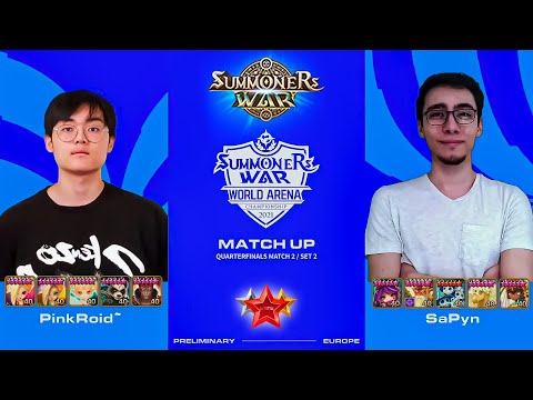 PinkRoid vs SaPyn. SWC2021 Europe Preliminary Day 1 in Summoners War