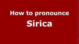 How to pronounce Sirica
