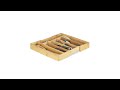 Besteckkasten Bambus 40cm ausziehbar Braun - Bambus - Holzwerkstoff - 26 x 5 x 26 cm