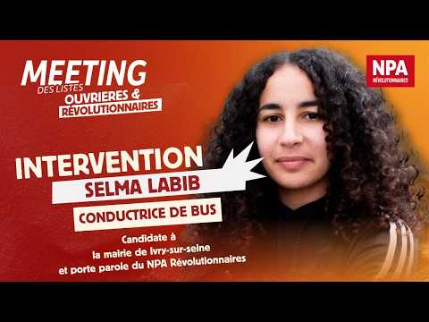 Intervention de Selma Labib au meeting des listes ouvrières et révolutionnaires à Paris