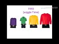 The Wiggles: Shirts/Skivves Timeline (My Favorites) (1991-1997)