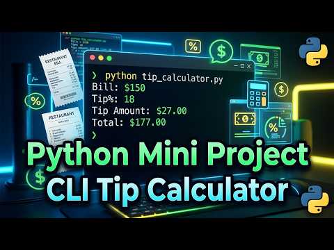 Python Cli Tip Calculator Under 3 Minutes Beginner Python Project