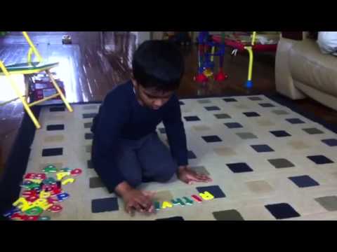 Rithvik U - Writing his name