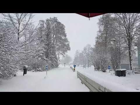 Snow in Aas, Norway