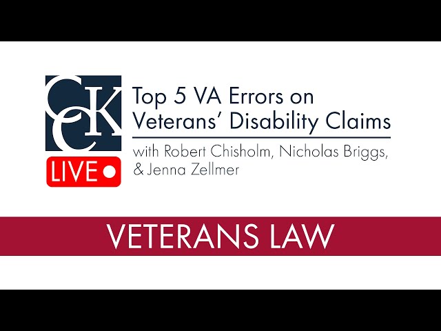 Top 5 VA Errors on Veterans' Disability Claims