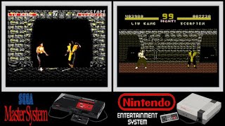 SMS vs NES : MORTAL KOMBAT (Side by side comparison)