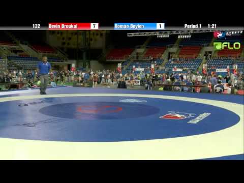 Junior 132 - Devin Broukal (Indiana) vs. Roman Boylen (Georgia)