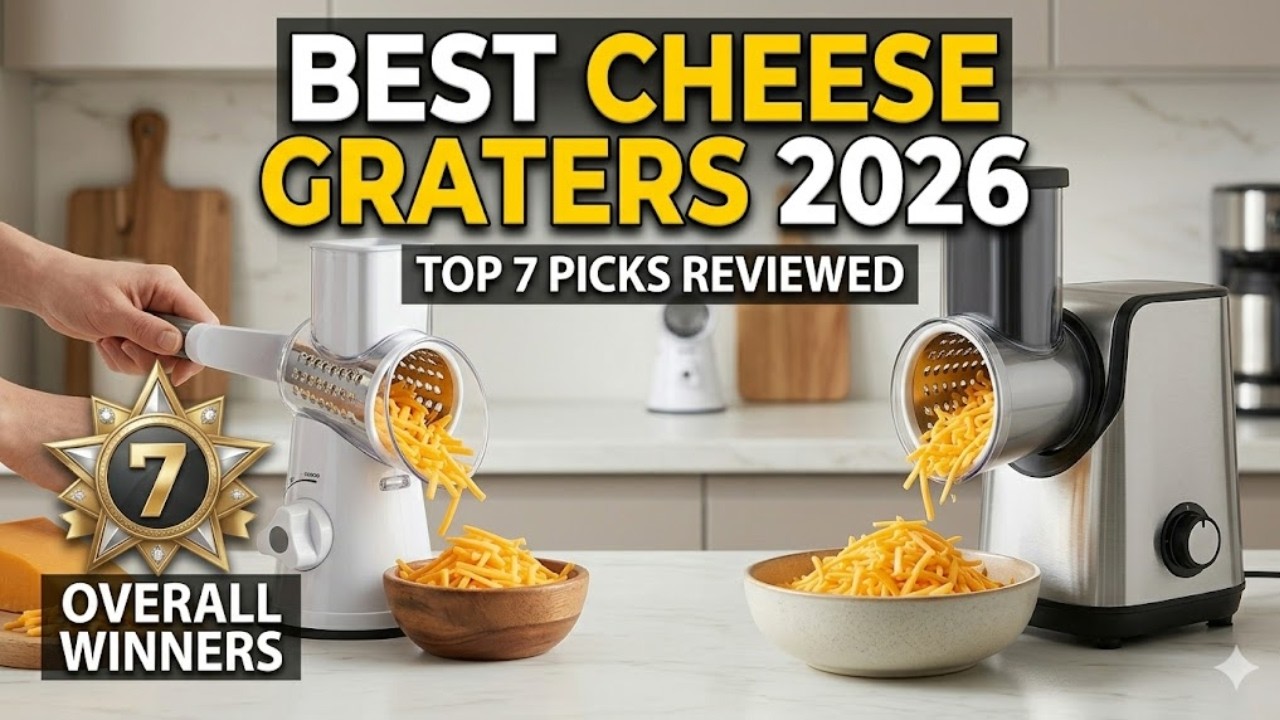 Top 7 Best Cheese Graters 2026 – Rotary & Electric Cheese Grater with Handle Tested
