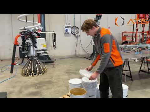 Manipulateur à câble pour manutention de pots de peinture