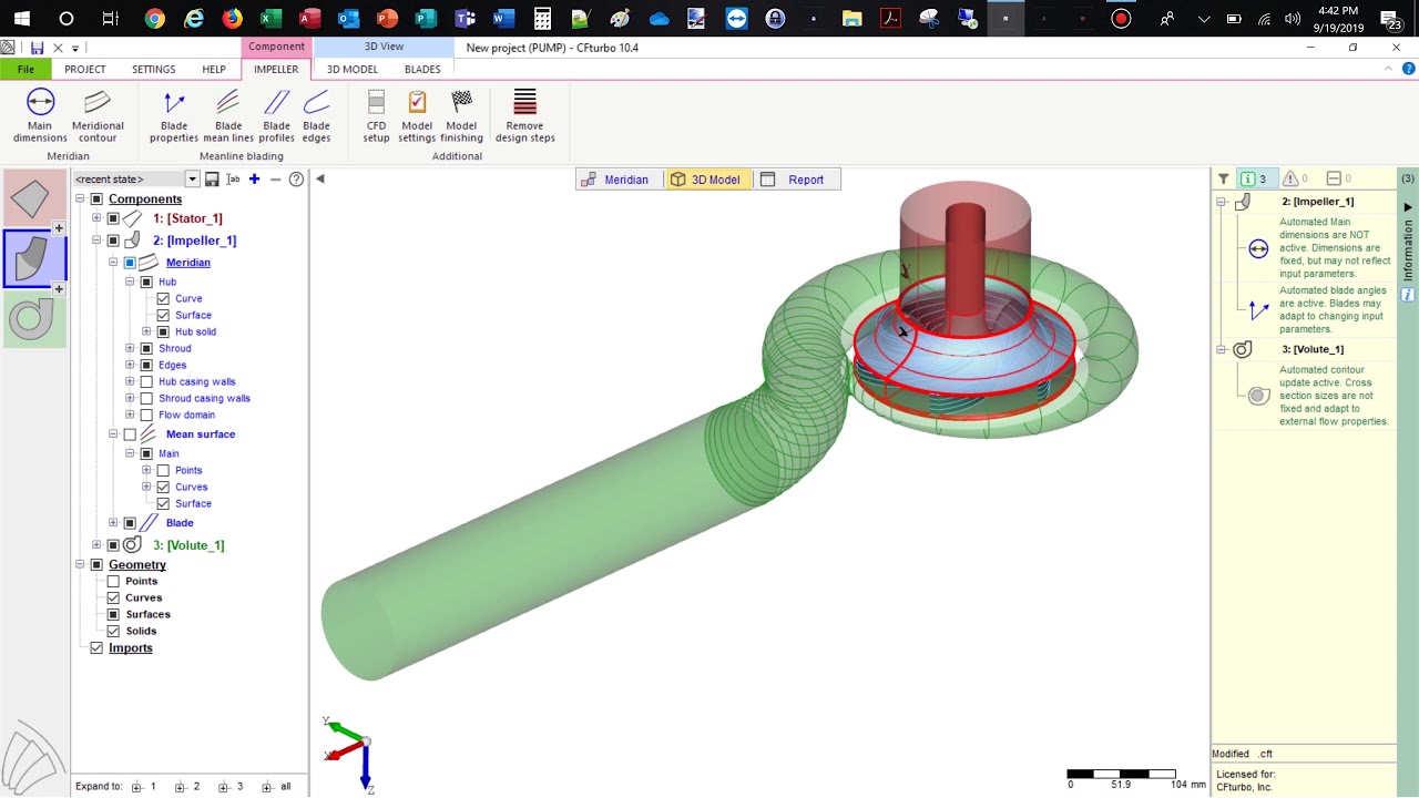 CFturbo centrifugal pump design demonstration