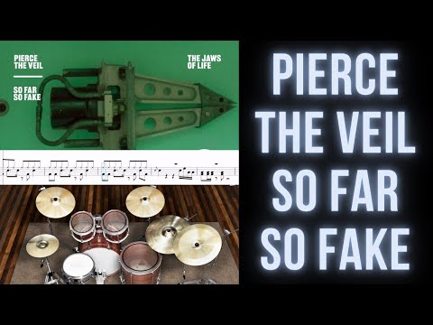 Pierce The Veil - So Far So Fake (Drum Transcription Sheet Music Score, Virtual Drums)