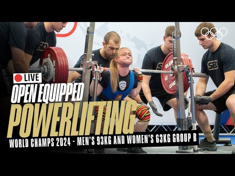 🔴  LIVE Powerlifting | Men's 93kg & Women's 63kg Group B | World Open Equipped Championships