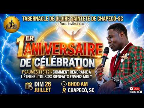 1er Anniversaire Eglise tabernacle de Gloire Saintete de Chapeco - SC