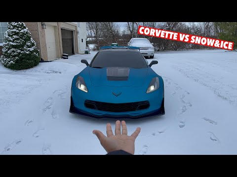 DRIVING MY CORVETTE IN A SNOW STORM *BEST WINTER BEATER*