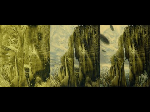 Progress of my Decalcomania-based painting "Impermanence of Form"