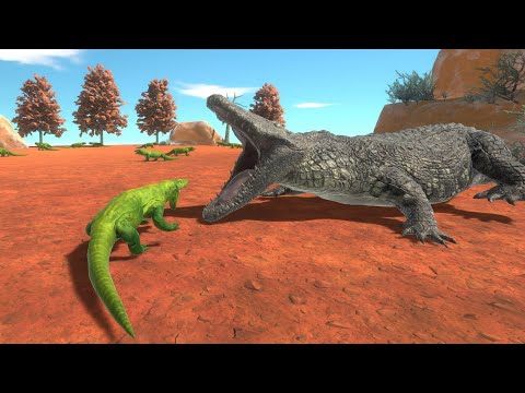 NEW PURUSSAURUS HUNTING KOMODO DRAGONS IN DESERT - Animal Revolt Battle Simulator